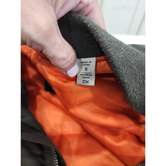 Levi’s Coat Dark Brown Insulated Nylon Bomber Style Jacket Men's Small - Picture 6 of 9